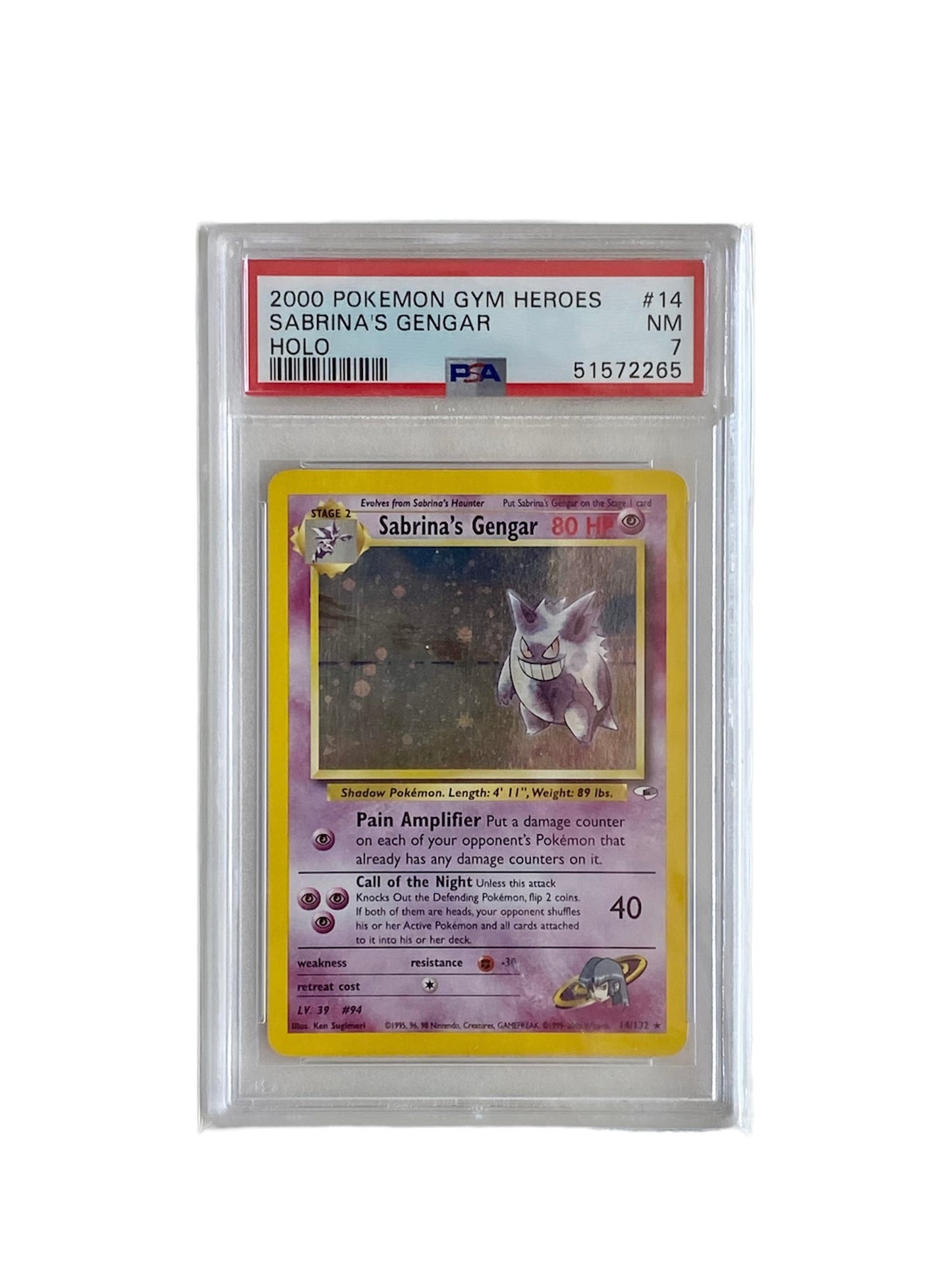 PSA 7 Sabrina's Gengar Holo