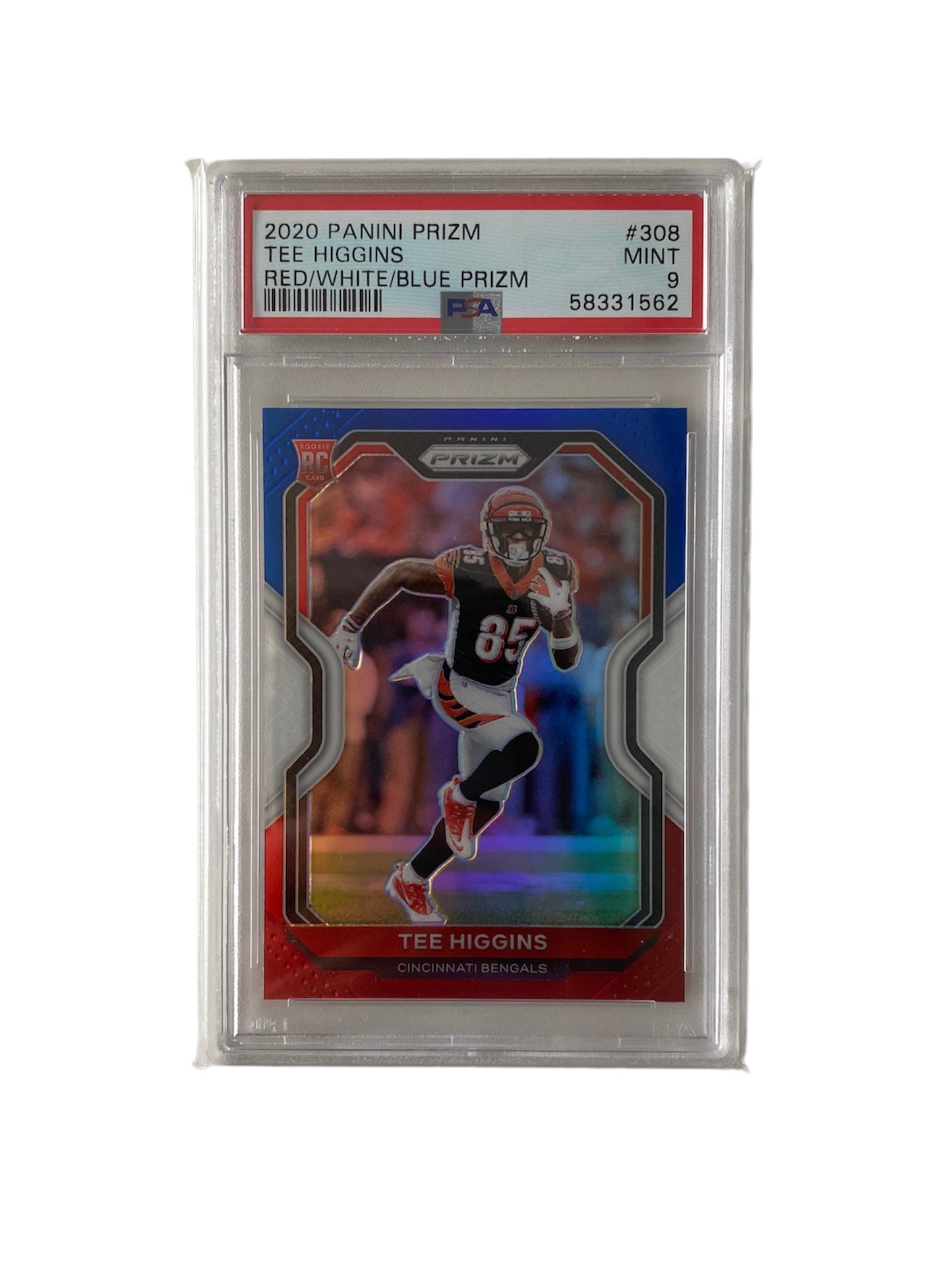 PSA 9 Tee Higgins Red, White & Blue Panini Prizm