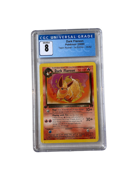 CGC 8 Dark Flareon - Team Rocket 1st Edition